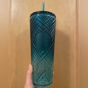 Starbucks Icy Blue Teal Ombré Jeweled Venti Tumbler - 24 Oz